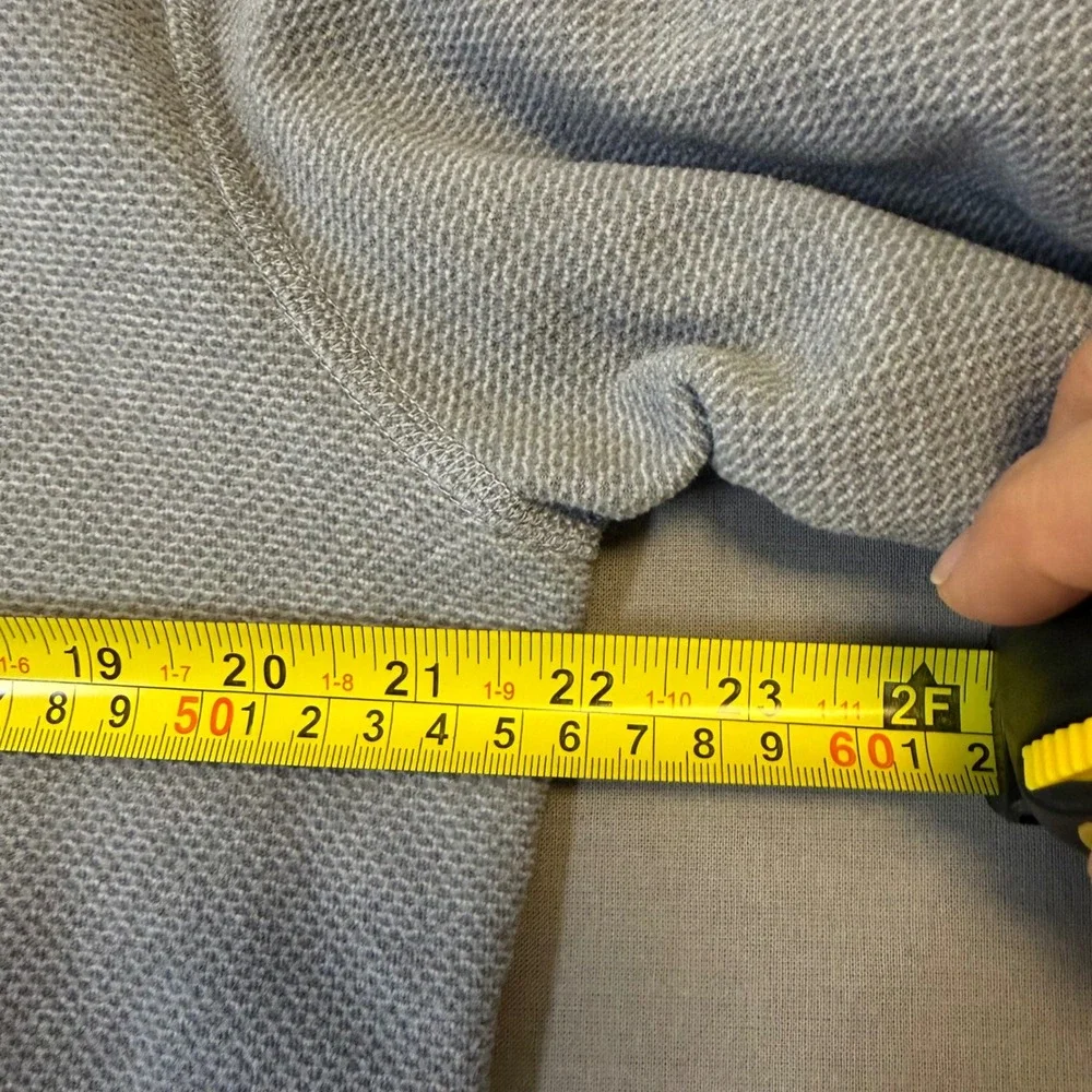 The North Face Mens Quarter Zip Waffle Knit Fleece Pullover Grey Large